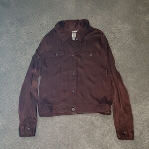 Hard Tail Women's Satin Jean Jacket, Cognac, Small